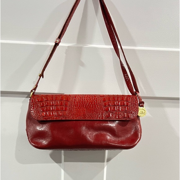 Brahmin Leather Crossbody Bag Red - Picture 13 of 16